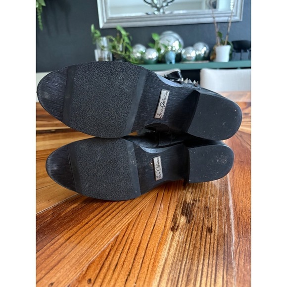 Sam Edelman Women's Park Leather Studded Knee High Riding Boots Black 8M - Picture 4 of 6